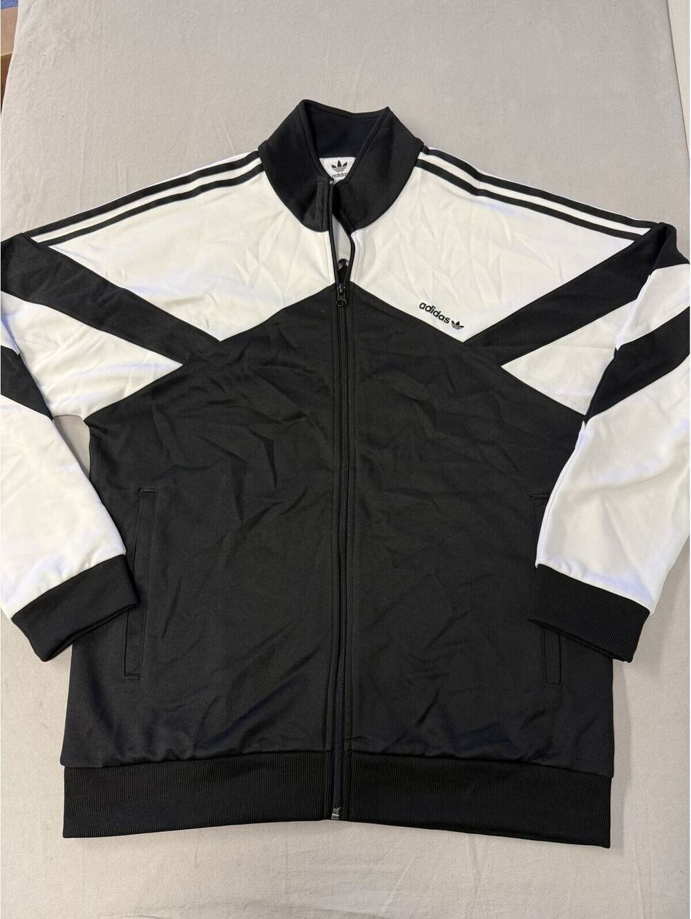 Adidas Palmeston Track Jacket - Black White Zip-up DJ3460 -L